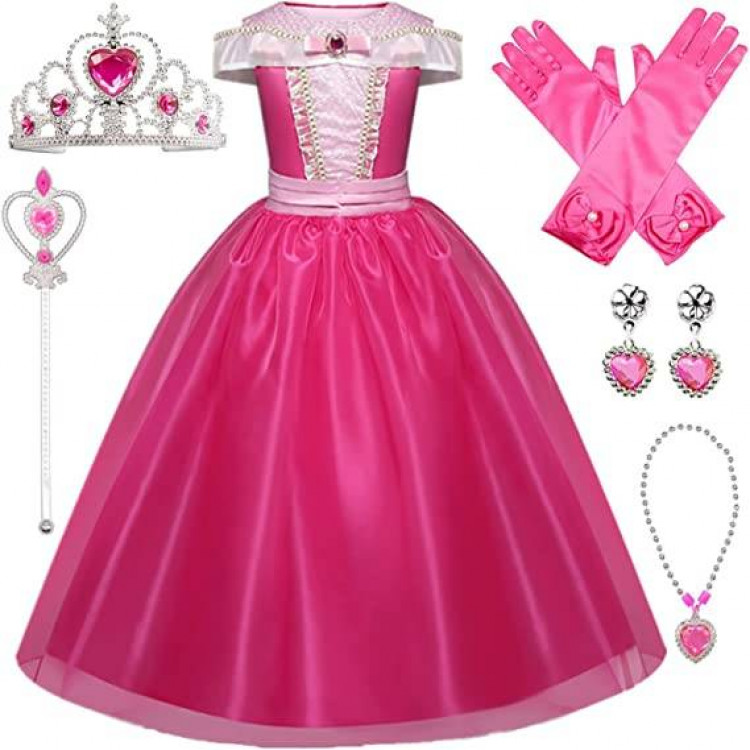 Karnevalový kostým – Princezná Šípková Rúženka s doplnkami (130 M)